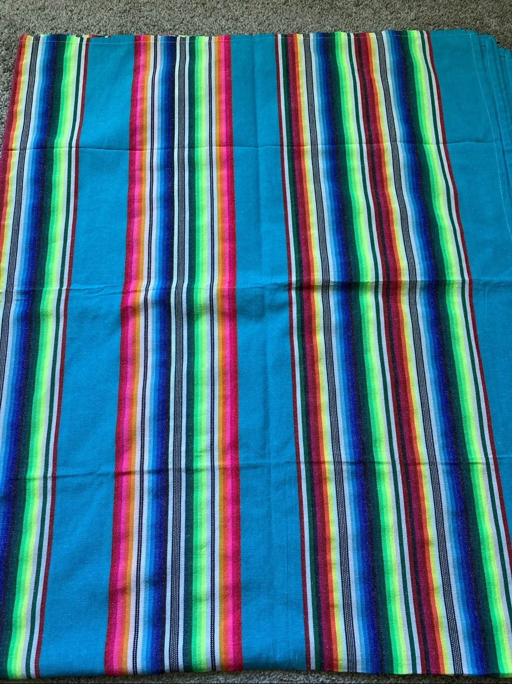 Las Bayadas Mexican Stripe Beach Blanket Shawl Lightweight Oversized serape